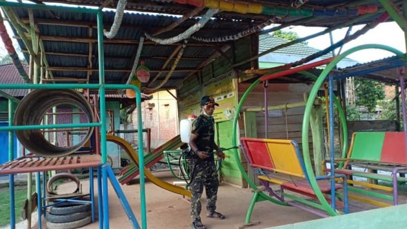 Cegah Corona, NU Peduli Covid-19 di Jambi Ajak Warga Bersihkan Lingkungan