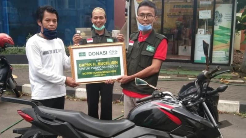 Warga NU Tangsel Donasikan Motor Kesayangan untuk Bantu Cegah Corona