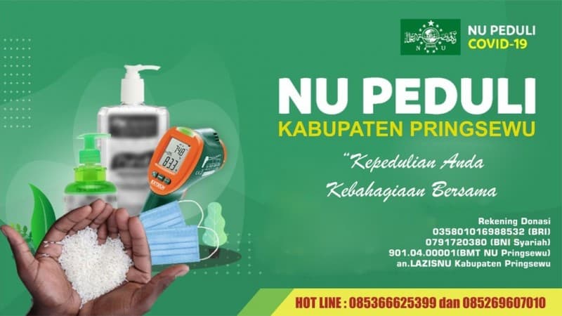 Hanya 4 Jam, NU Peduli Covid-19 Pringsewu Kumpulkan 45 Juta dan 5 Ton Beras Lebih