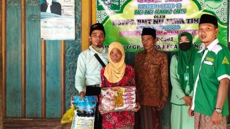 BMTNU Proppo Salurkan Bantuan untuk Warga Terdampak Covid-19