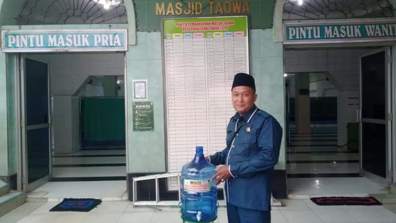 NU Peduli Distribusikan Alat Cuci Tangan untuk Masjid di Pringsewu