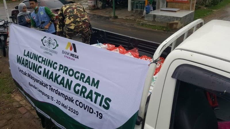Agar Ratusan Nasi Kotak Tepat Sasaran, NU Care di Lamteng Susuri Pelosok Kampung