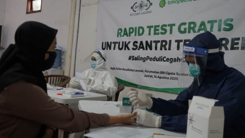 NU Care Gelar Rapid Test Gratis untuk Santri