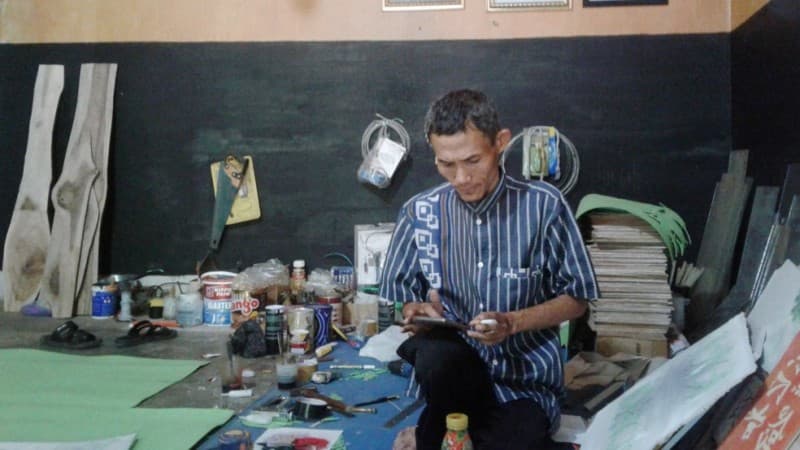 Kenalkan kepada Masyarakat, Seniman Kaligrafi Kudus Dirikan Galeri Wisata Edukasi