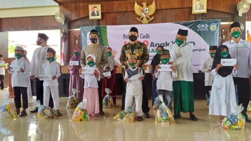 Senyum Bahagia 1000 Anak Yatim Bersama LAZISNU Nganjuk