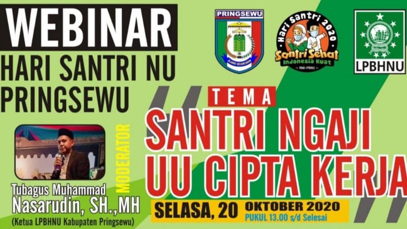 Santri Ngaji UU Cipta Kerja Warnai Hari Santri di Kabupaten Pringsewu