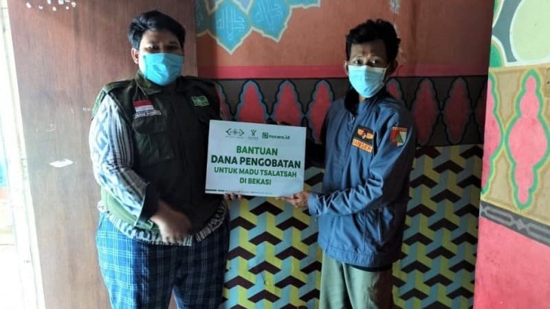 NU Care Bantu Biaya Pengobatan Putri Anggota Banser Bekasi