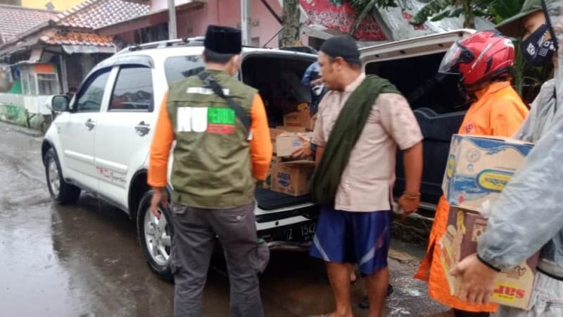 Longsor di Sumedang, LPBINU Turunkan Bantuan