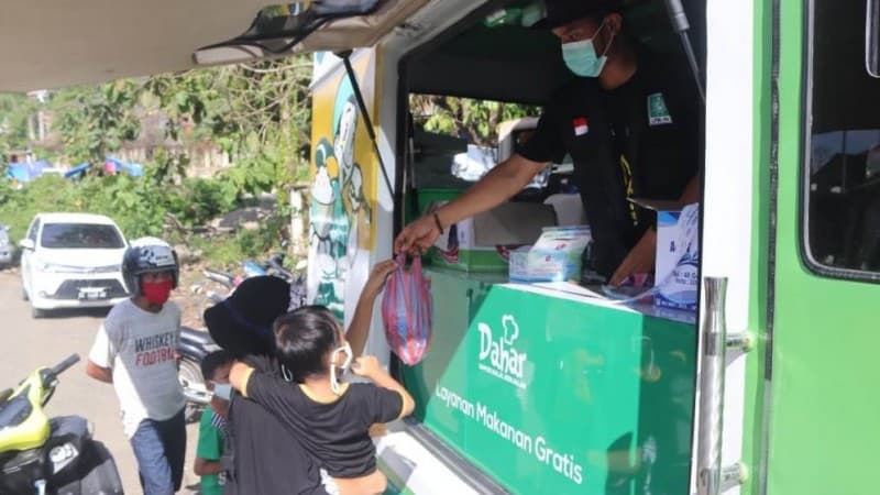 Mobil 'Dahar' Kembali Penuhi Kebutuhan Pangan Pengungsi Gempa Sulbar
