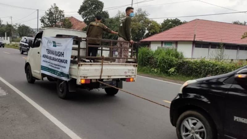 Perjalanan NU Sumedang Salurkan Bantuan untuk Warga Terdampak Bencana