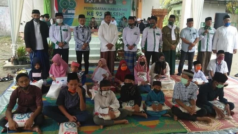 Harlah NU di Sunggal Deli Serdang Diisi Santunan dan Istighotsah