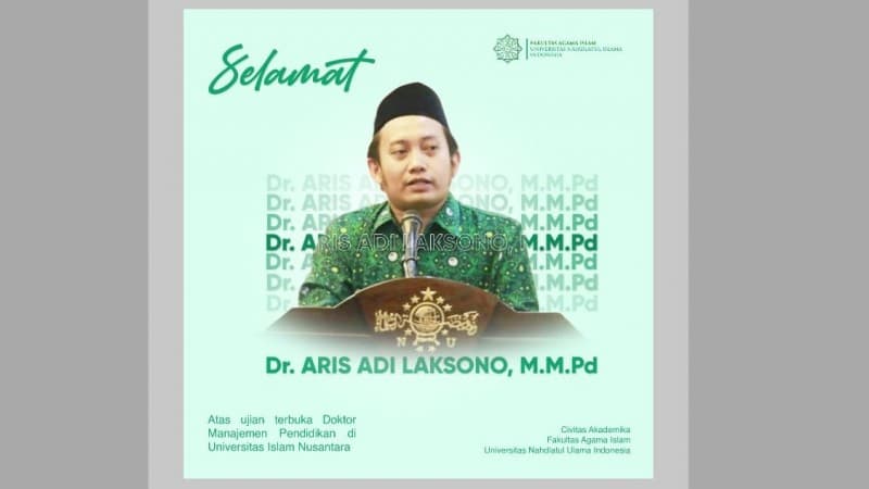 Ketua PP Pergunu Aris Adi Leksono Raih Doktor di Uninus Bandung