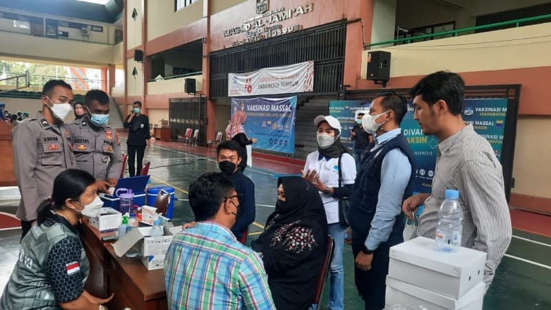 PB PMII Suntikkan 700 Vaksin Dosis Kedua di UIN Jakarta