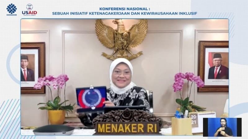 Menaker Terima Penghargaan USAID karena Konsisten Dorong Inklusivitas Ketenagakerjaan