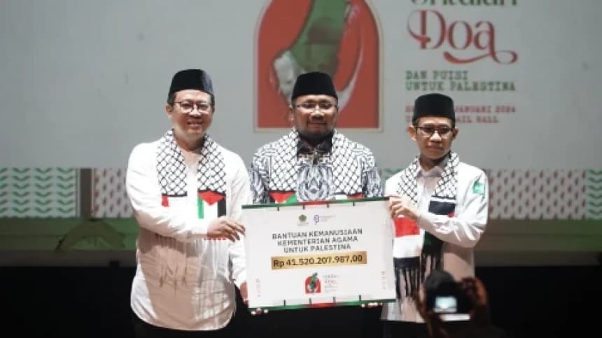 Kemenag Salurkan Bantuan untuk Palestina 44,8 Miliar Melalui LAZISNU dan LAZISMU