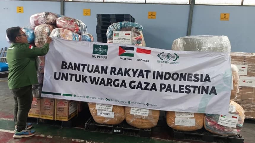 LAZISNU PBNU Serahkan 1 Ton Bantuan Selimut Musim Dingin untuk Rakyat Palestina