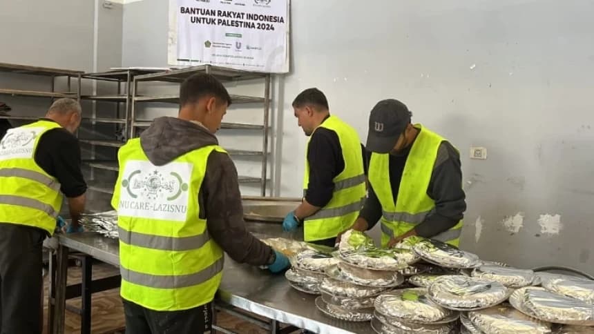 Warga di Jalur Gaza Palestina Mulai Kelaparan, NU Care-LAZISNU Kirim Makanan