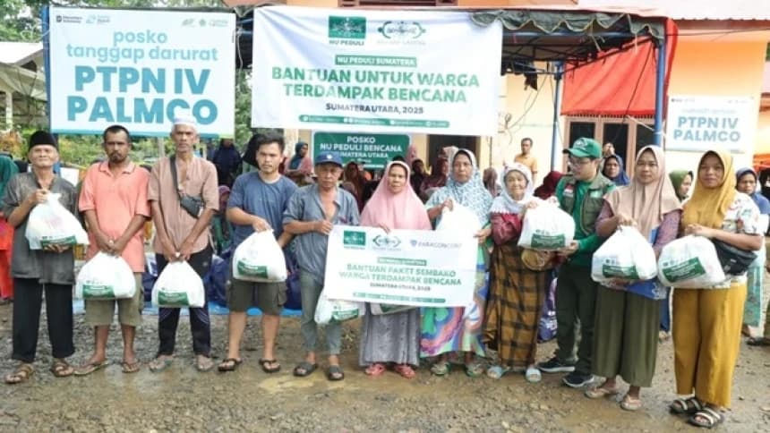 Tim NU Peduli Jangkau Warga Terdampak Bencana di Desa Tandihat Tapanuli Selatan