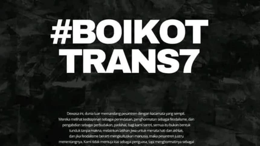 Warganet Ramai Serukan #BoikotTrans7 di Media Sosial