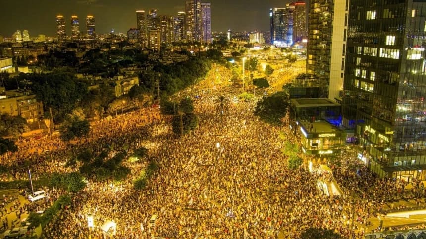 Rakyat Israel Tuntut Segerakan Gencatan Senjata pada Demonstrasi Besar di Tel Aviv