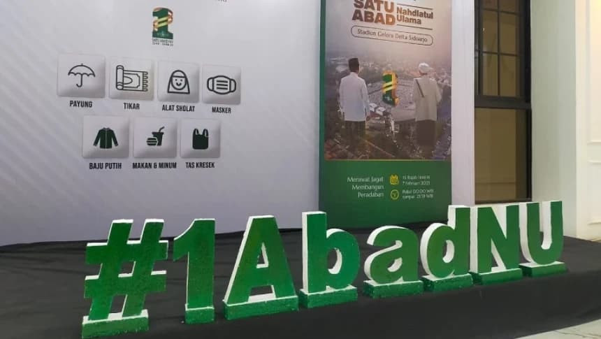 Panitia 1 Abad NU Pasang 80 Layar LED Raksasa untuk Fasilitasi Pengunjung di Luar Stadion