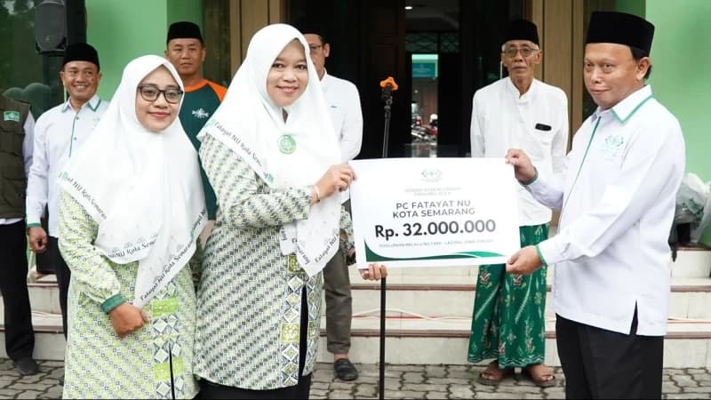 Dukung NU Peduli Kemanusiaan Jateng ke Aceh, Fatayat NU Kota Semarang Titip Donasi Rp32 Juta