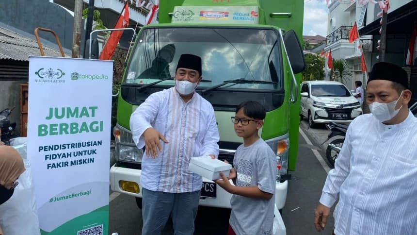 Jumat Berbagi LAZISNU PBNU Sasar Warga Kemayoran Jakarta Pusat