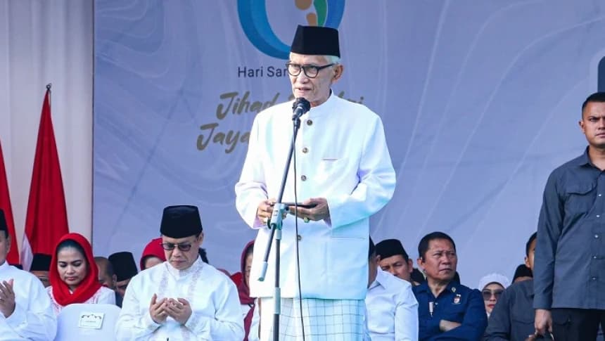 Doa Rais 'Aam PBNU dan Shalawat Asyghil Tutup Apel Hari Santri 2023