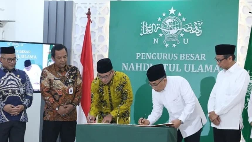 PBNU dan KPU Teken Kerja Sama Sosialisasi Pendidikan Pemilih di Pemilu 2024