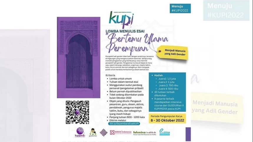 KUPI Gelar Lomba Menulis Esai Berhadiah Jutaan Rupiah, Ini Ketentuannya