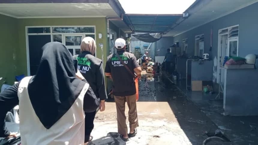 Banjir di Bali, LPBINU dan Banser Turunkan Relawan Bantu Evakuasi Korban