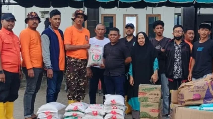 Menembus Medan Terjal dari Bener Meriah, Pasukan Bagana Salurkan Bantuan ke Aceh Tengah