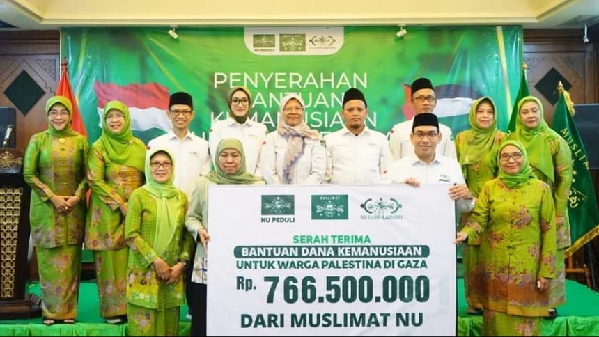 Melalui LAZISNU, Muslimat NU Serahkan Bantuan Kemanusiaan untuk Rakyat Palestina