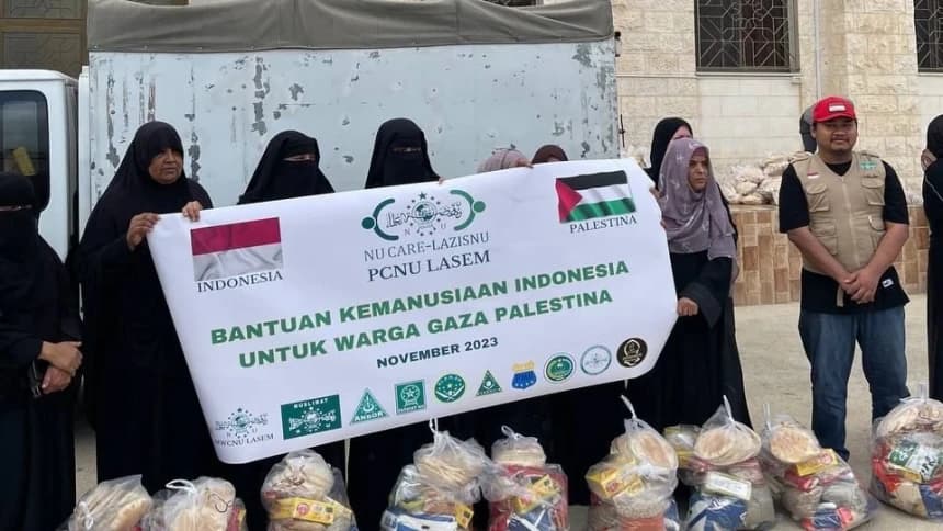NU Care-LAZISNU Lasem Salurkan Bantuan Rp100 Juta untuk Palestina