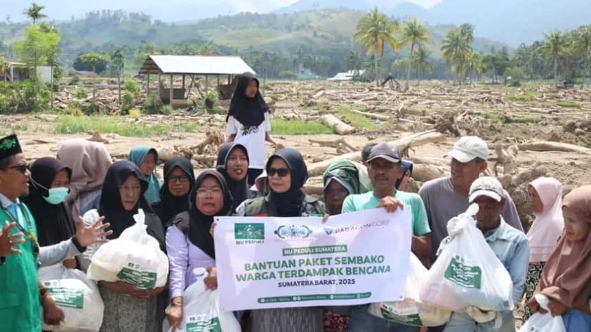 NU Peduli Salurkan Bantuan untuk Warga Terdampak Banjir Bandang di Banda Tangah Solok