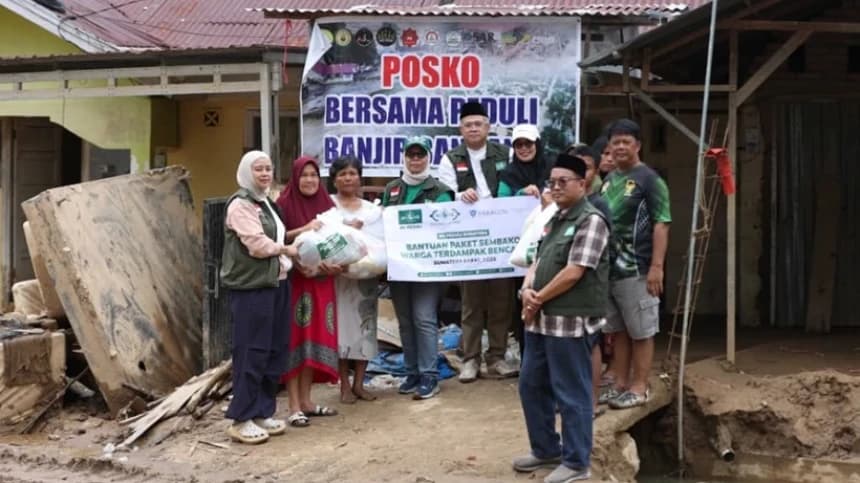 NU Peduli Salurkan Bantuan bagi Warga dan Pesantren Terdampak Bencana di Kota Padang