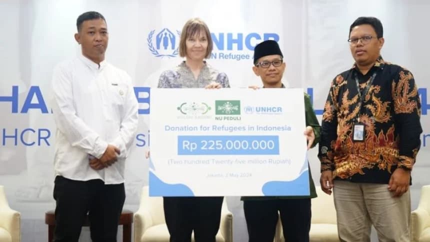 NU Care-LAZISNU Serahkan Bantuan Kemanusiaan untuk Pengungsi Rohingya lewat UNHCR