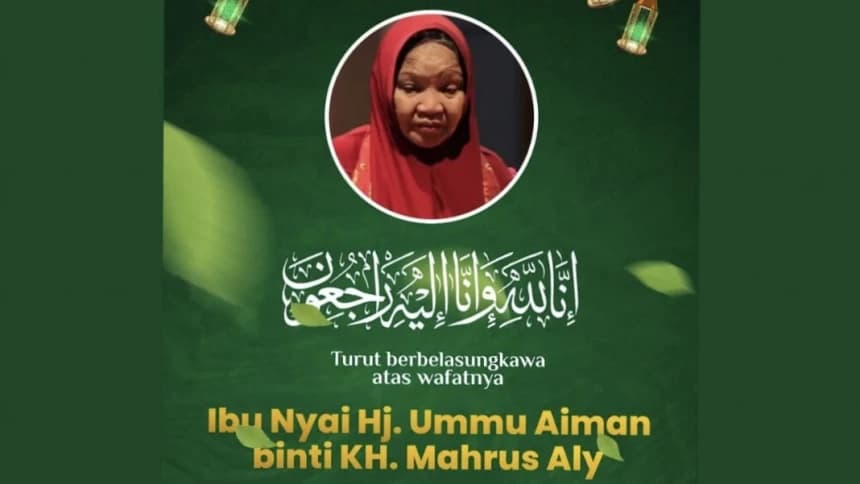 Innalillahi, Putri KH Mahrus Ali Lirboyo, Nyai Hj Ummu Aiman Rifa'i Wafat