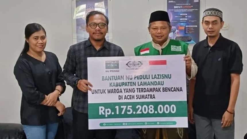 LAZISNU Lamandau Kalteng Himpun Rp175 Juta Bantu Korban Banjir di Sumatra-Aceh