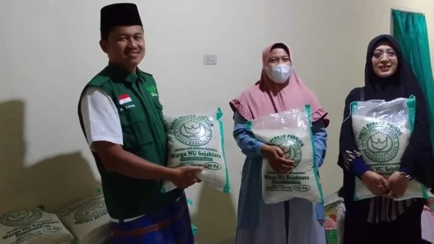 22 Ton Beras Disalurkan NU Peduli Pringsewu untuk 2 Ribu Guru Ngaji