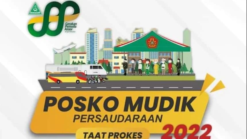 Ada Pijat Refleksi dan Tambal Ban Gratis di Posko Mudik Banser