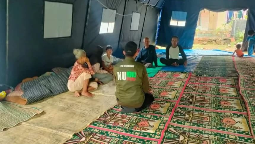 Masa Tanggap Darurat Bencana Gempa Sumedang, LPBINU dan Banser Turun ke Lapangan