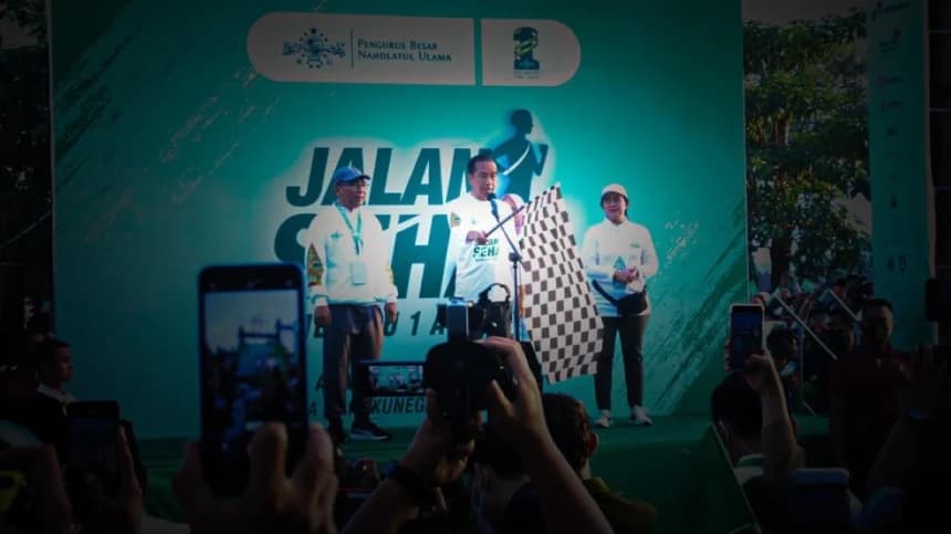 Presiden Jokowi Buka dan Ikuti Jalan Sehat Menuju 1 Abad NU