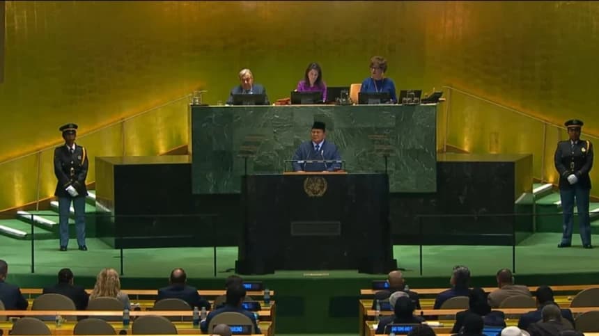 Pidato di PBB, Prabowo Tegaskan Dukung Solusi Dua Negara, Siap Kirim 20 Ribu Pasukan Perdamaian