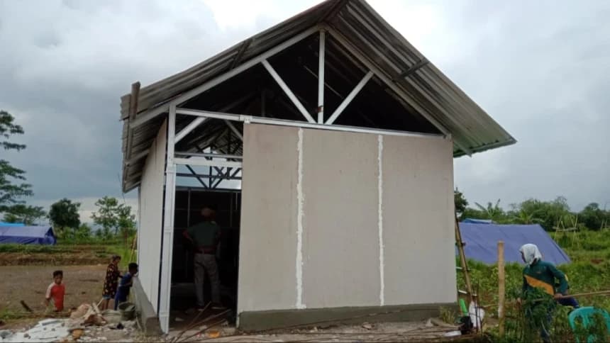 LAZISNU Jawa Barat Mulai Bangun Huntara untuk Warga Terdampak Gempa Cianjur