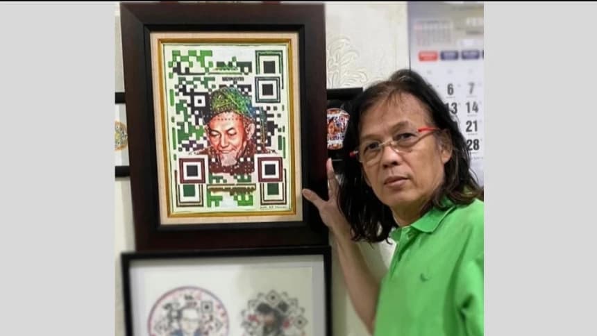 Meriahkan 1 Abad NU, Seniman Surabaya Persembahkan Lukisan QR Art KH Hasyim Asy’ari