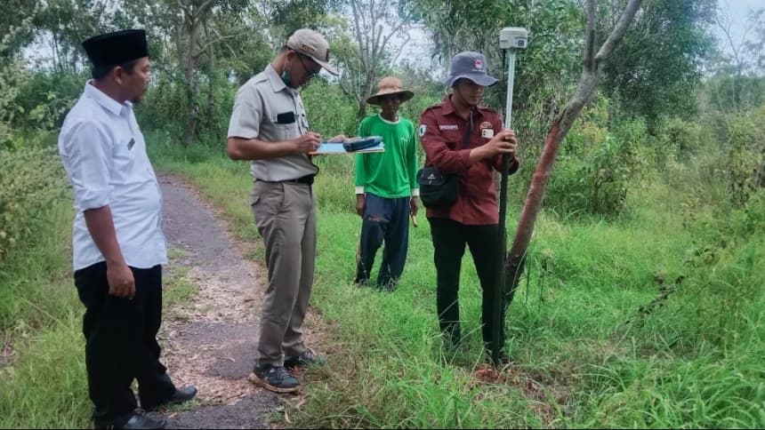 Semangat Nahdliyin Sumenep Ukur Tanah Manfaatkan Program Sertifikat Tanah Gratis BPN