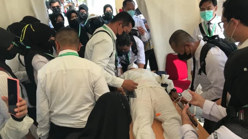 Simulasi Layanan Haji: dari Kedatangan hingga Pemulangan, Termasuk Layanan Jamaah Sakit