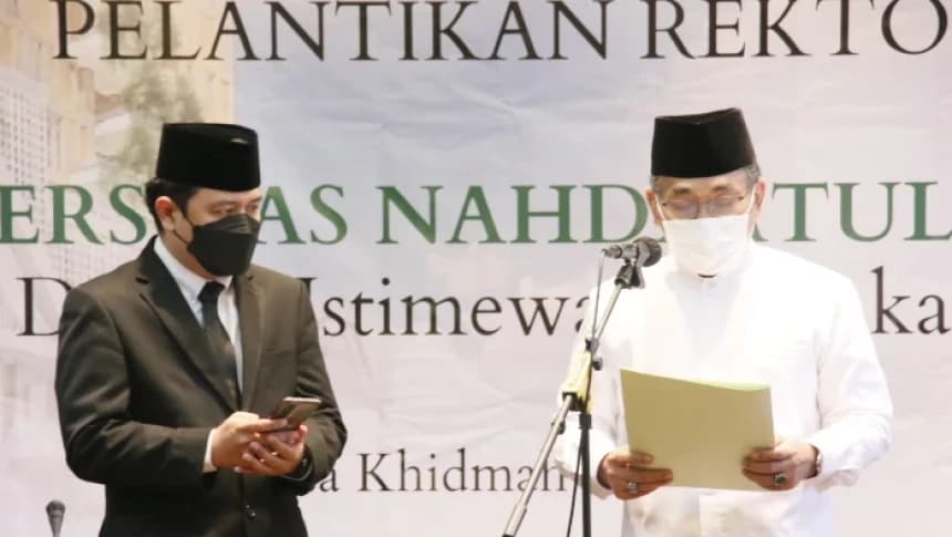 Ketum PBNU Lantik Widya Priyahita Pudjibudojo sebagai Rektor UNU Yogyakarta 2022-2026